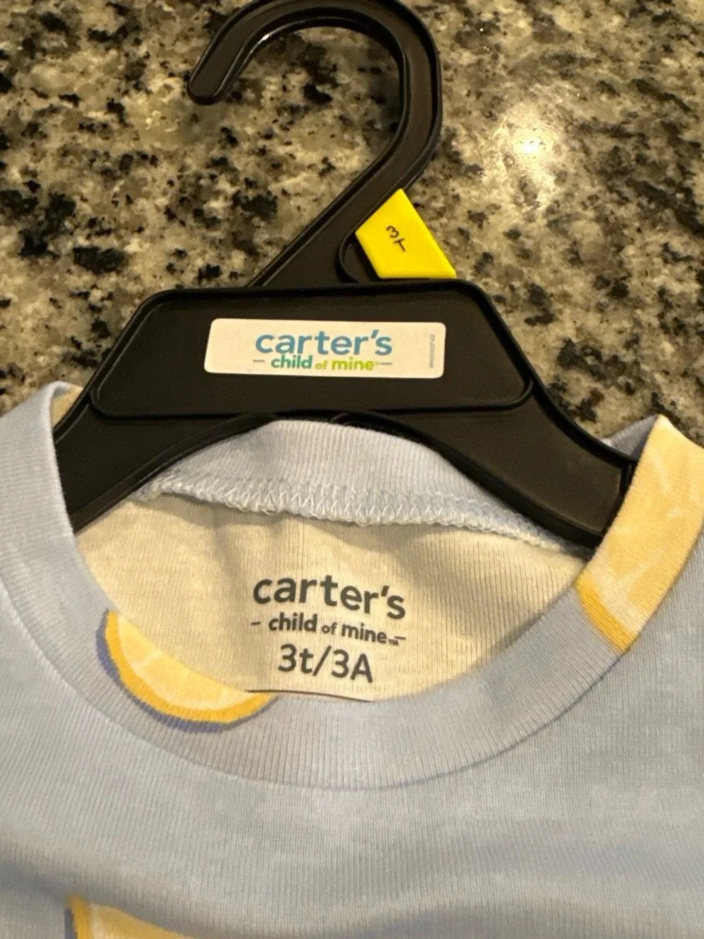 Carter's Light Blue Short Sleeve Tee with Yellow Lemon Print